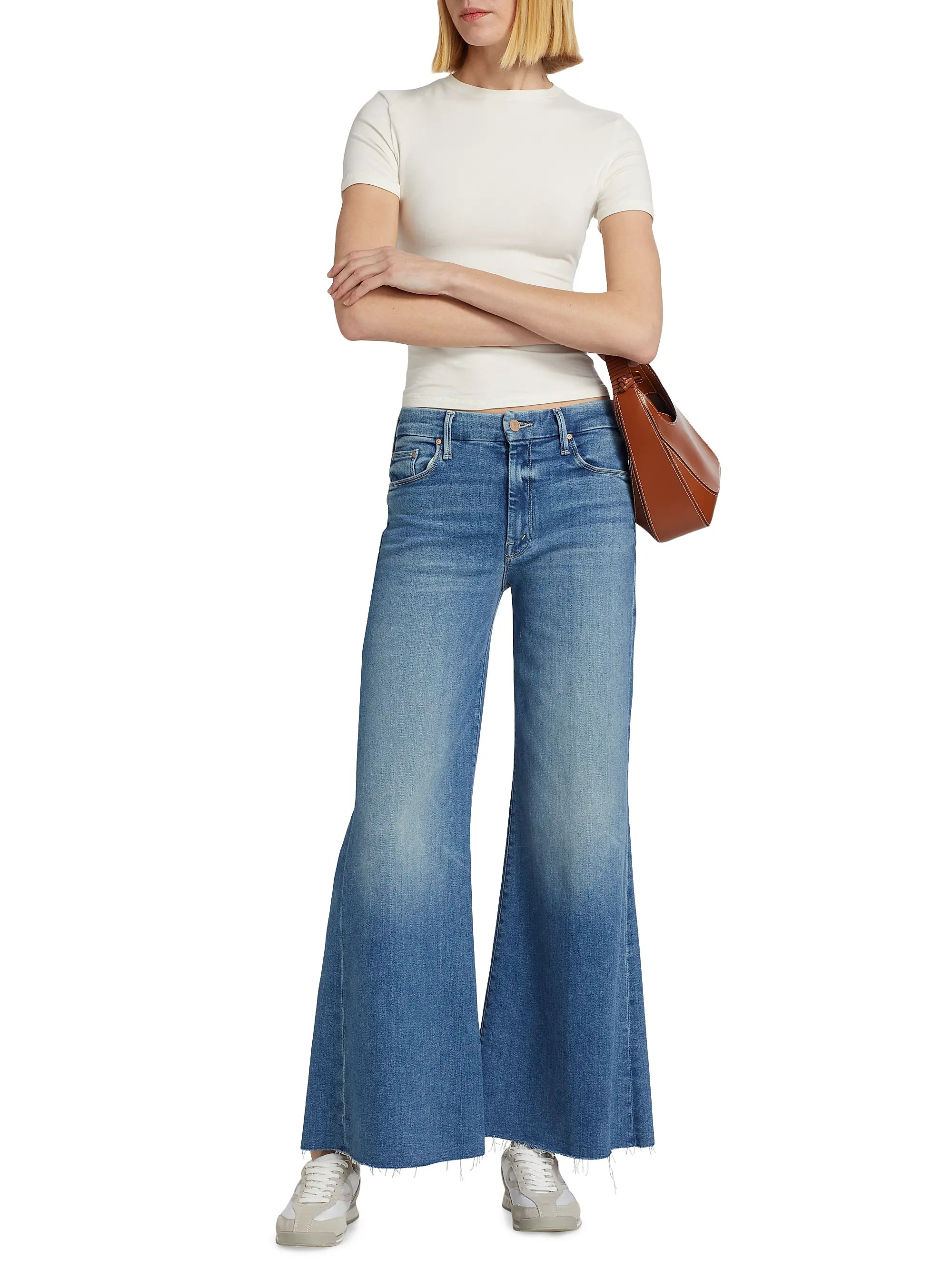 The Roller Mid-Rise Wide-Leg Jeans | Saks Fifth Avenue