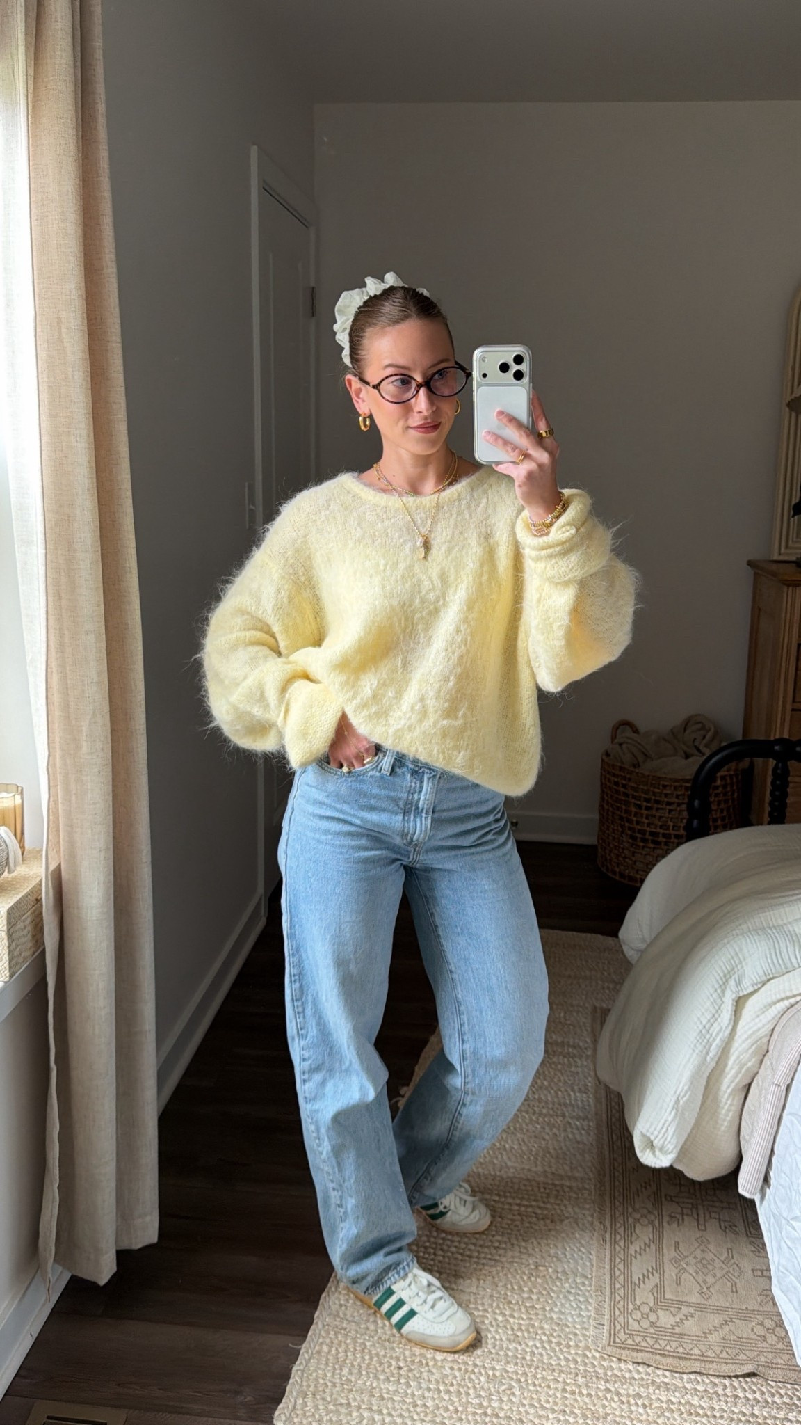 4/13/26 Casual Spring Outfit of the Day

An easy spring outfit I keep coming back to 🤍

Wearing one of my favorite oversized sweaters from American Vibtwge (size M/L — very oversized, so keep that in mind!) with my go-to Levi’s baggy jeans for that relaxed, effortless feel. Finished with my Adidas sneakers (linking a similar pair) and a few everyday accessories like my Amazon glasses + scrunchies.

Simple, comfortable, and perfect for everyday spring ✨

#LTKootd #LTKSeasonal