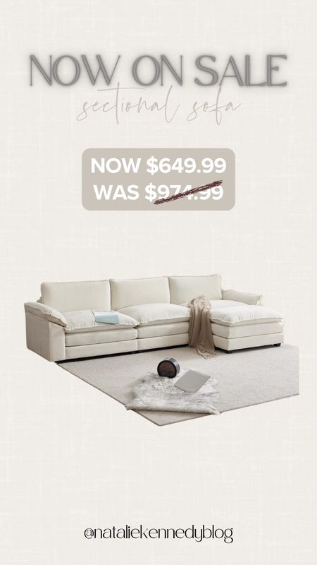 Sectional couch- now on sale! Reminds me of the popular cloud couch!