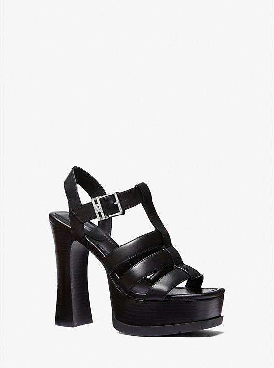 Jagger Leather Platform Sandal | Michael Kors CA