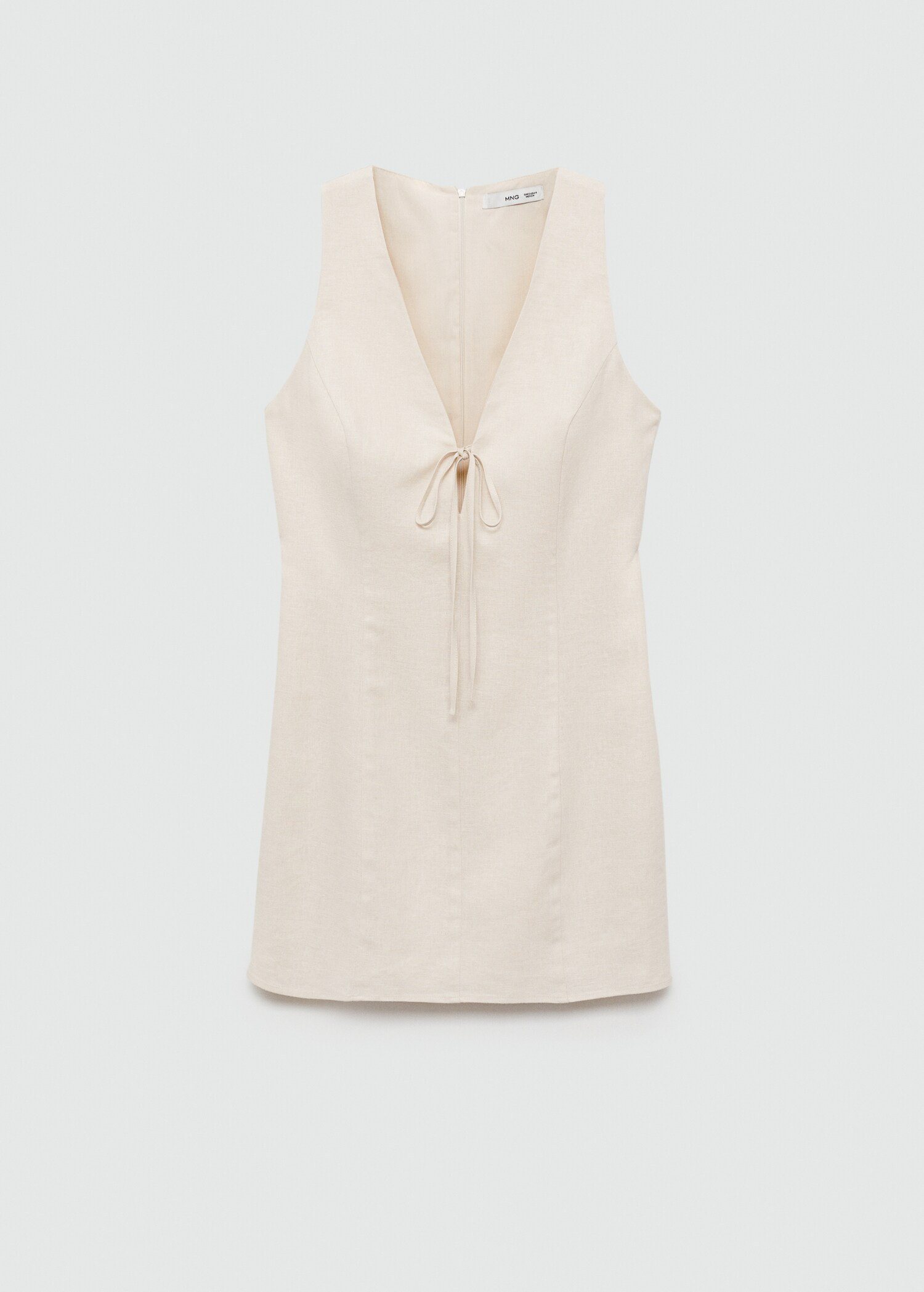Short linen dress - Woman | MANGO United Kingdom | MANGO (UK)