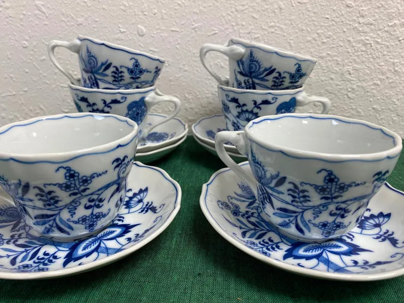 Set of 6 BLUE DANUBE Cups & Saucers Made in Japan - Etsy | Etsy (Global)