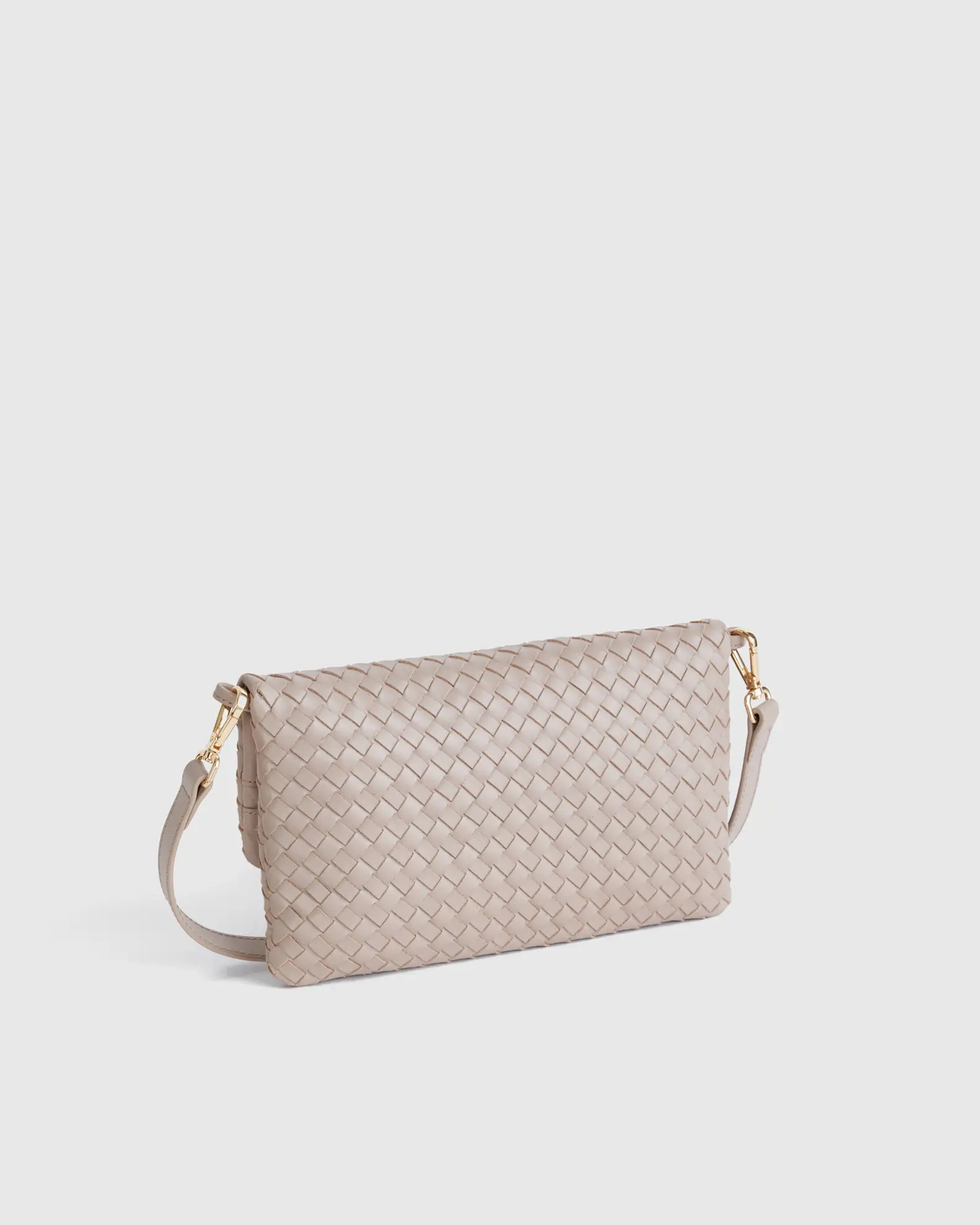 Italian Leather Handwoven Convertible Clutch | Quince
