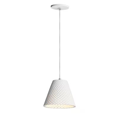 Maxim Lighting Woven White Modern/Contemporary Cone Mini Pendant Light Lowes.com | Lowe's