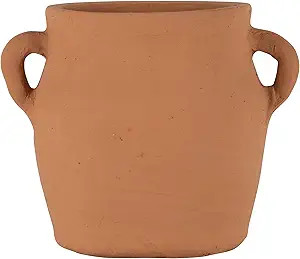 Foreside Home & Garden Natural Handthrown Terracotta Vase with Handles | Amazon (US)