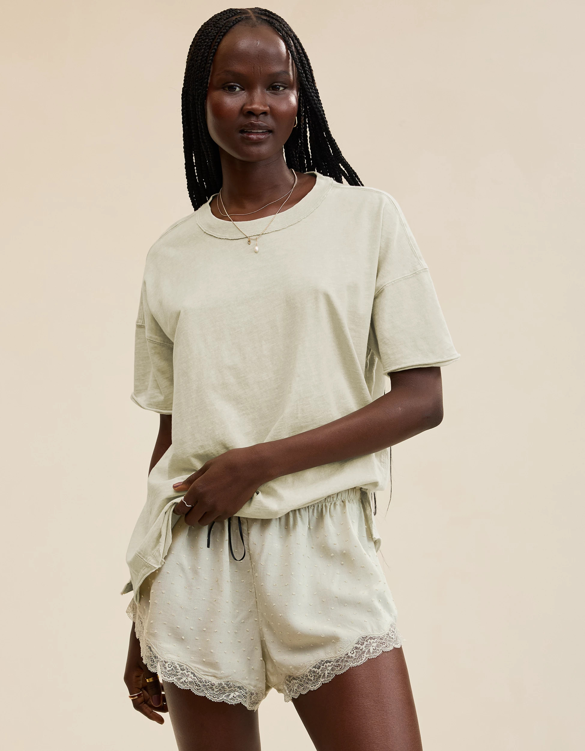 Aerie Oversized Crew Boyfriend T-Shirt | Aerie