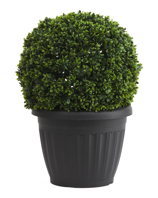 20in Uv Resistant Led Lit Boxwood Drop In Topiary | TJ Maxx