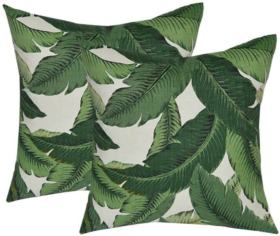 RSH Decor Set of 2 Indoor Outdoor Throw Toss Pillows Made with Tommy Bahama Swaying Palm (17" x 1... | Walmart (US)