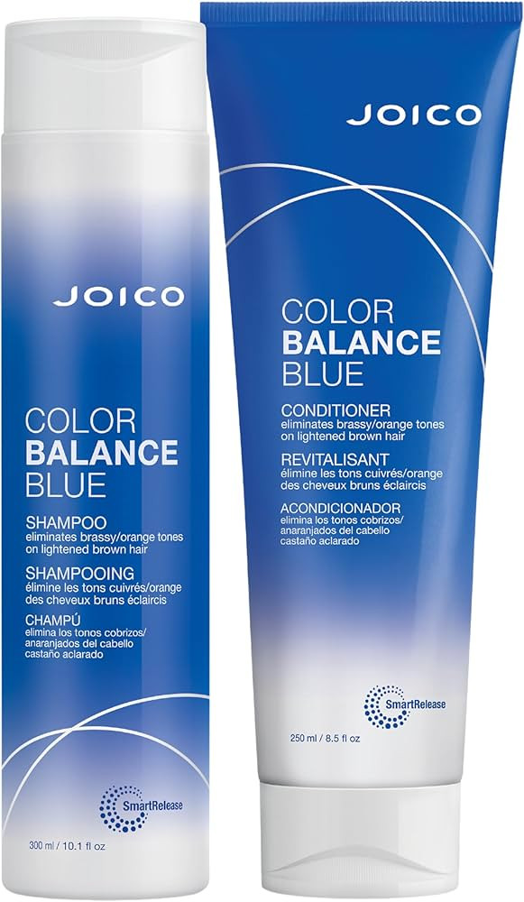 Joico Color Balance Blue Shampoo & Conditioner| For Lightened Brown Hair | Eliminate Brassy Orang... | Amazon (US)