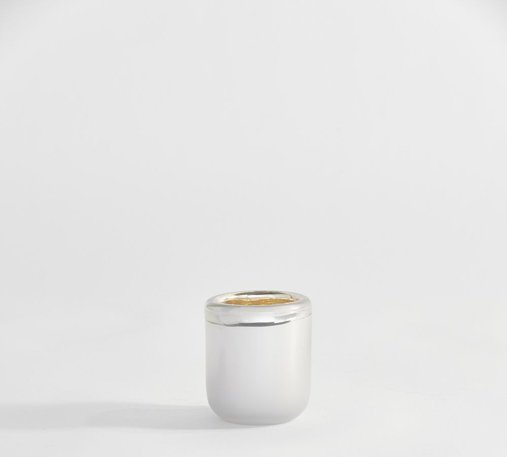 Brie Rolled Edge Mercury Glass Candleholders | Pottery Barn (US)