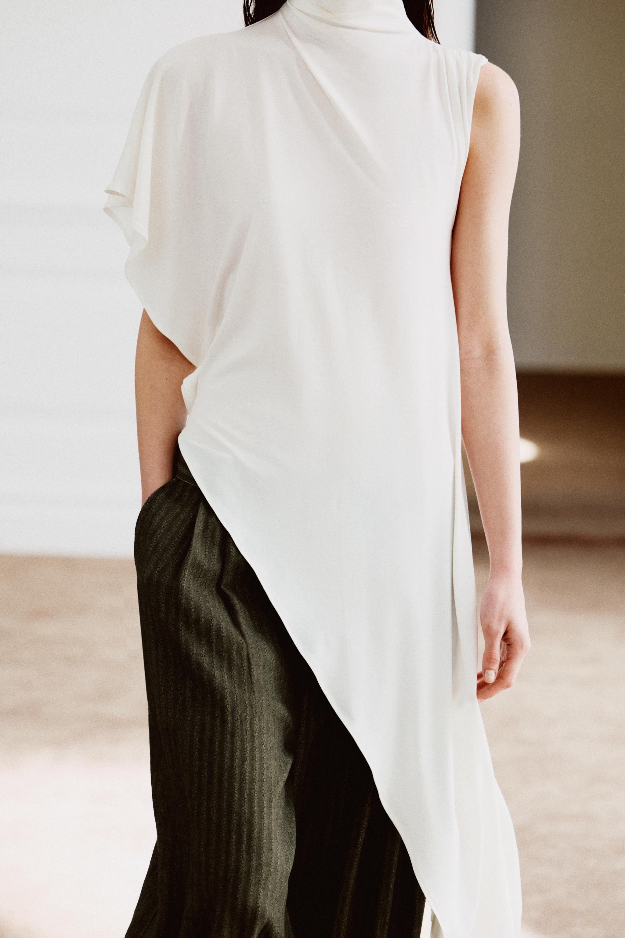 ASYMMETRIC DRAPED TOP | Zara US