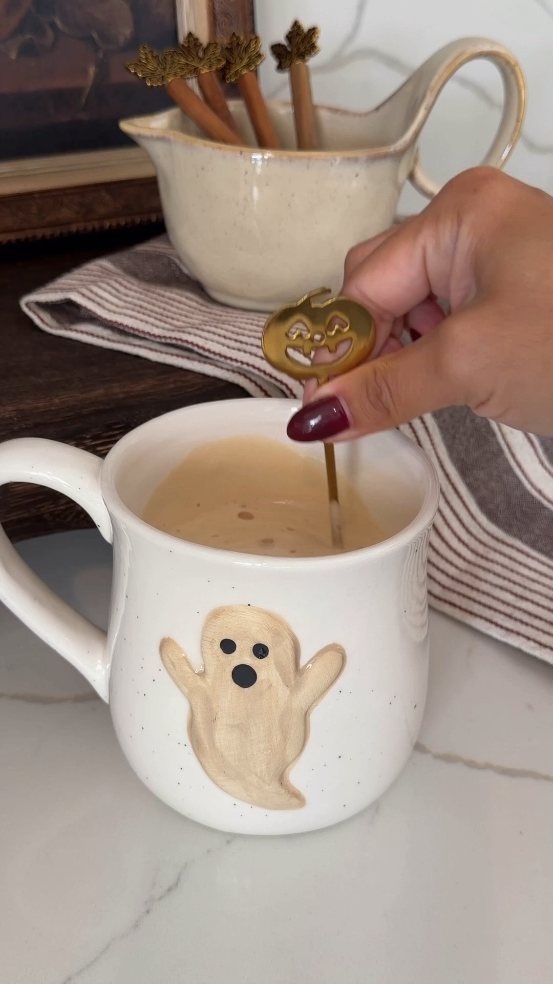 The cutest ghost mug 👻 

#halloween #halloweenmug #spookyseason #halloweencoffeebar #coffee #morning #breville #espresso #coffee #pumpkin

#LTKSeasonal #LTKselfcare #LTKHome