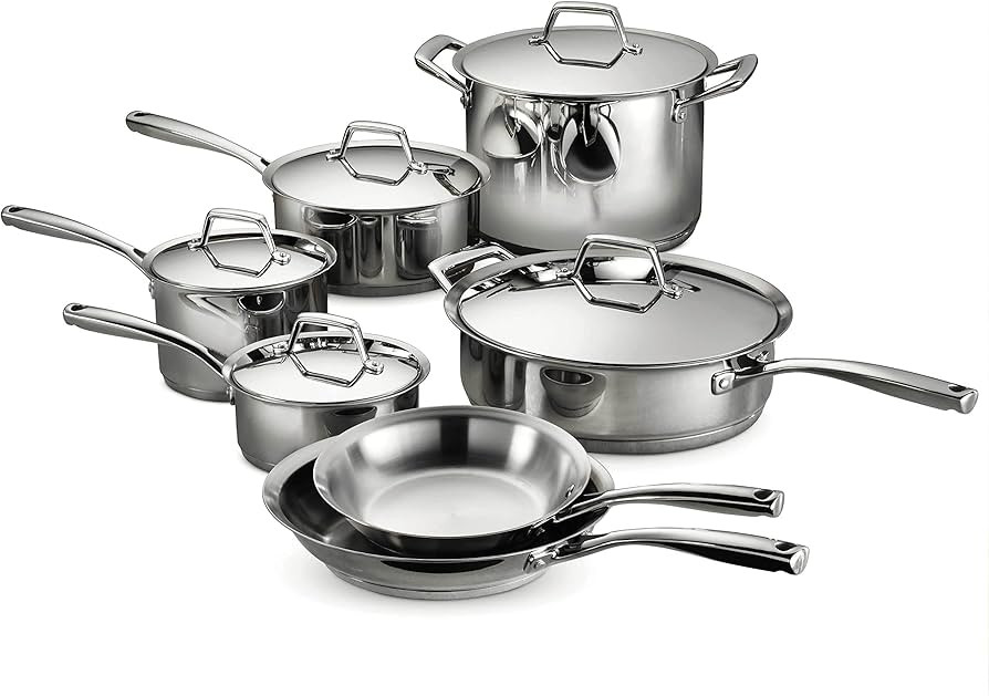 Tramontina Cookware Set Stainless Steel Tri-Ply Base, 80101/203DS | Amazon (US)