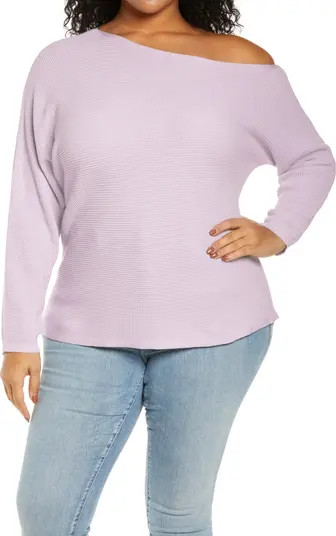 Treasure & Bond One-Shoulder Thermal Knit Sweater | Nordstrom | Nordstrom