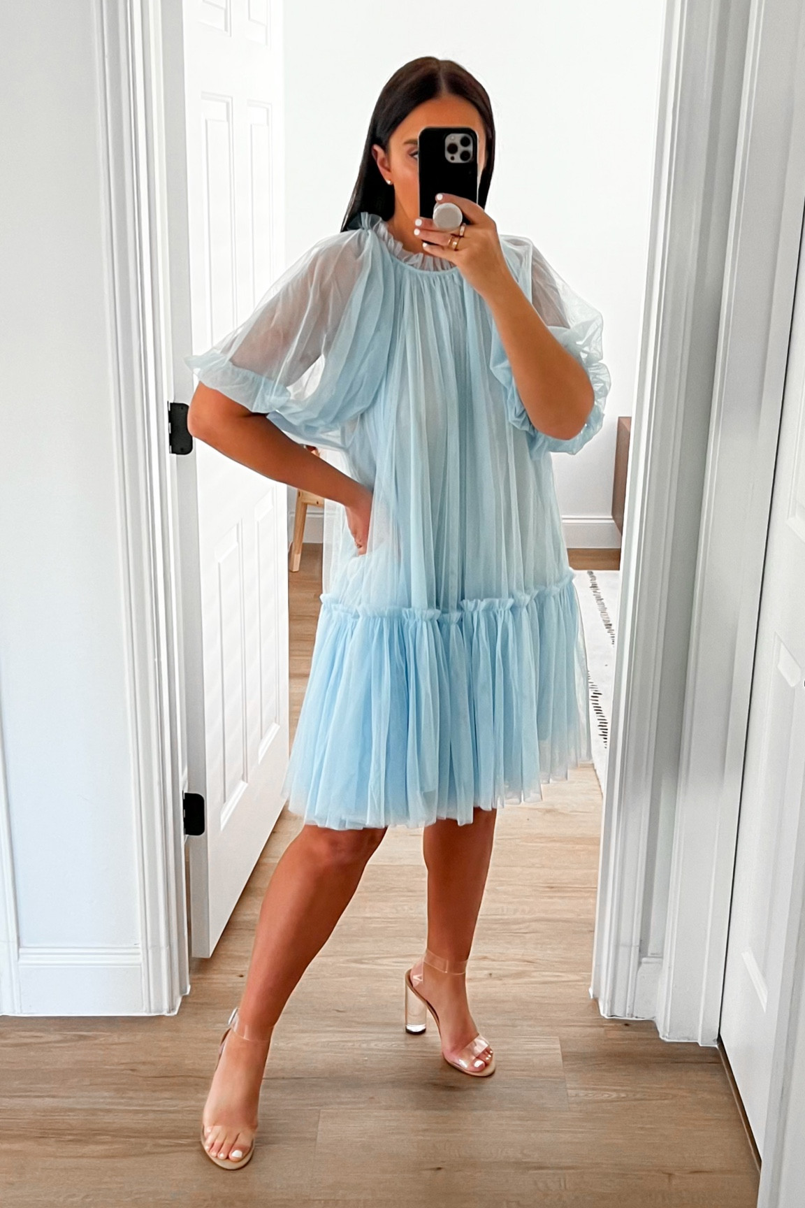 Red Dress Everything I Ever Wanted Blue Aura Dress wearing size Small. Kendra Scott Ari Heart Gold Pendant Necklace. Steve Madden Women's Clearer Dress Sandal wearing size 9.5  