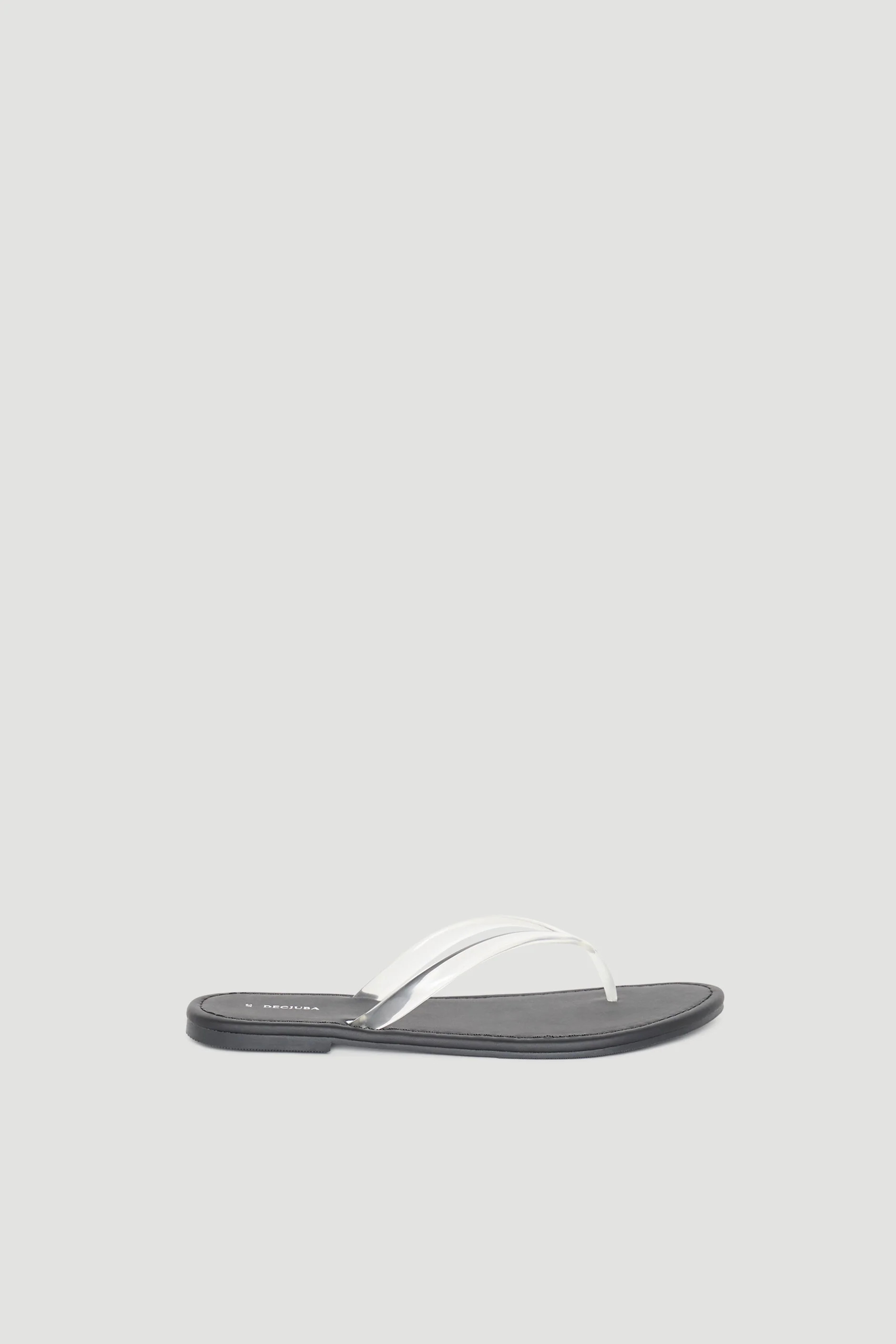 Aria Thong Slide - Black/Clear | DECJUBA