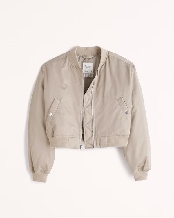 Cropped Bomber Jacket | Abercrombie & Fitch (US)