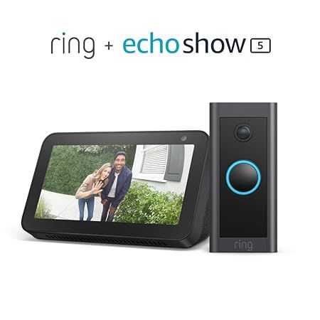 Ring Video Doorbell Wired bundle with Echo Show 5 - Black | Amazon (US)