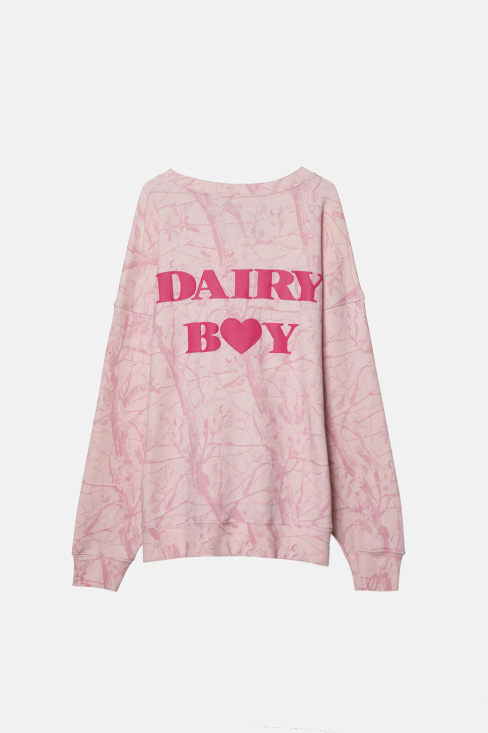 Bubblegum Camo Crewneck - Pink Puff | Dairy Boy