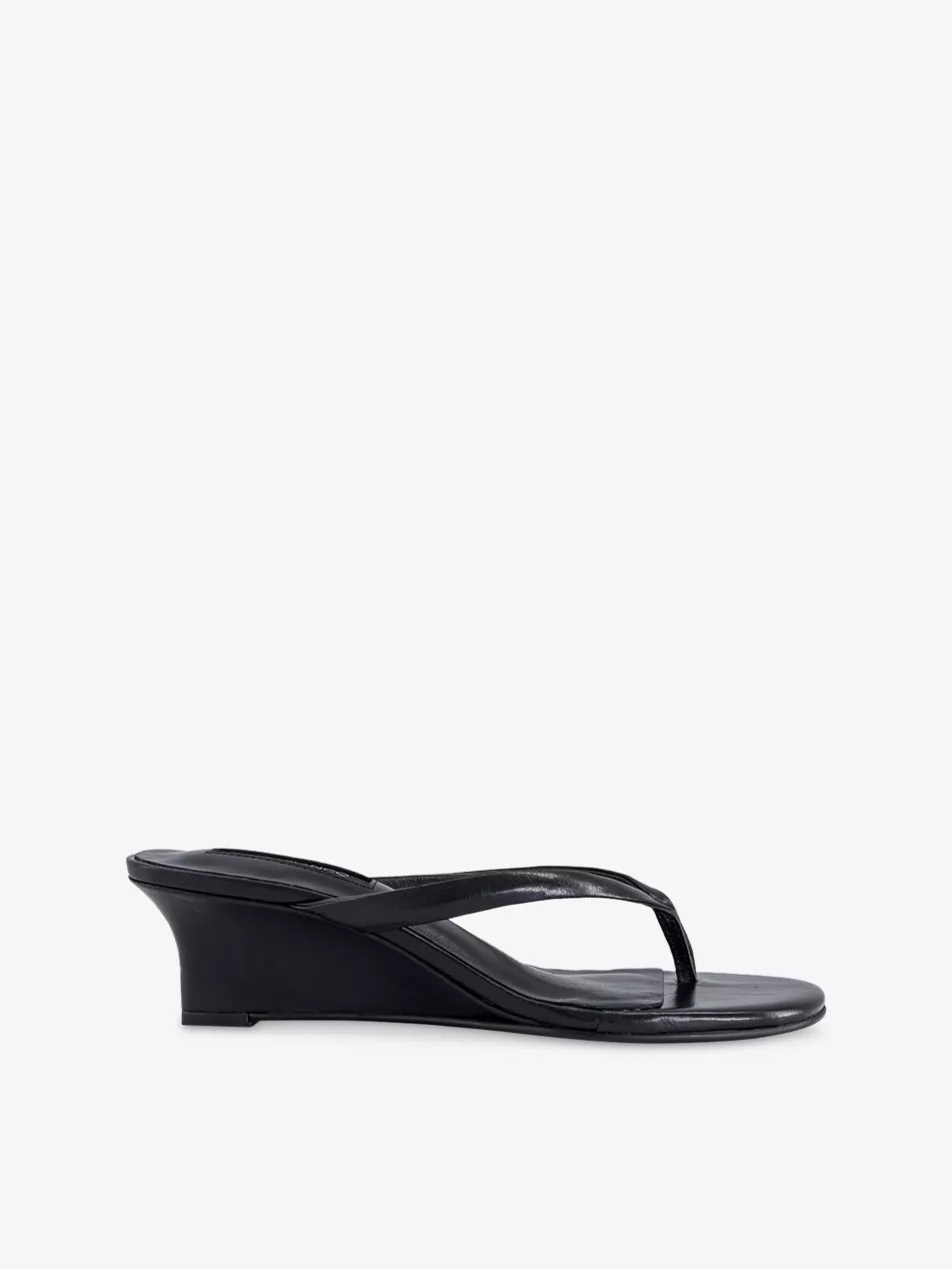Edgy Leather Heeled Wedges | Selfridges