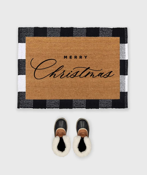 Merry Christmas Doormatchristmas Doormatchristmas Porch | Etsy | Etsy (US)
