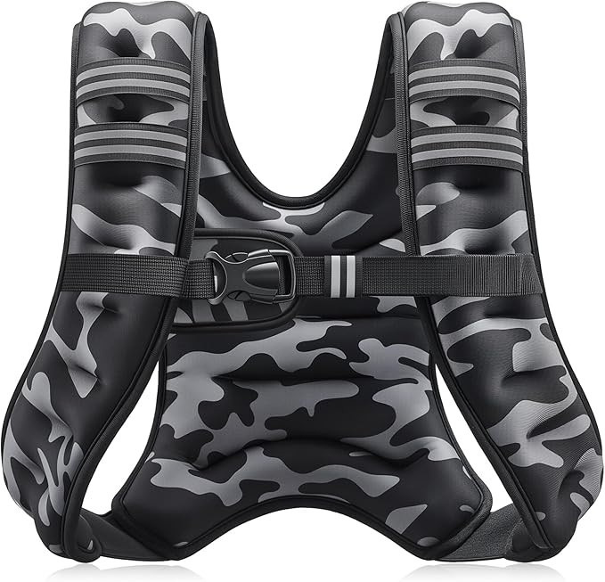 ZELUS Weighted Vest, 6lb/8lb/12lb/16lb/20lb/25lb/30lb Weight Vest with Reflective Stripe for Work... | Amazon (US)