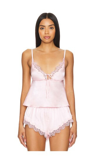 KAT THE LABEL Sorrento Camisole in Pink. - size S | Revolve Clothing (Global)