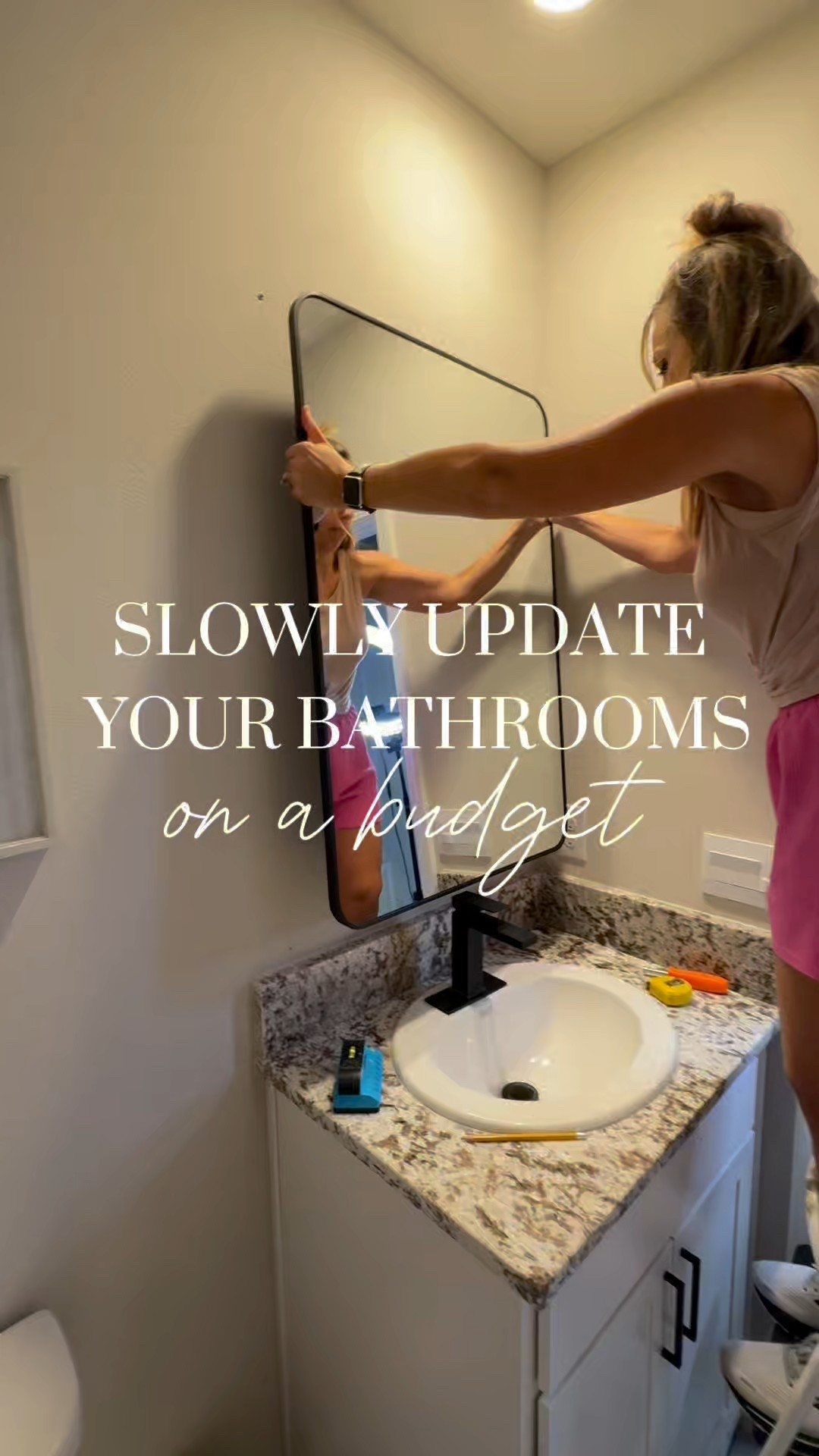 Bathroom glow-up on a budget! ✨
Matte black everything — faucet, mirrors, cabinet pulls, door handles (mine are on sale for $69.99 for a 6-pack!), even the hinges. Add non-slip bath mats and an organic wood stool for that spa vibe without the splurge. Proof you can update your bathroom without blowing your budget!

#BathroomUpgrade #BudgetDIY #MatteBlackDecor

#LTKSaleAlert #LTKHome