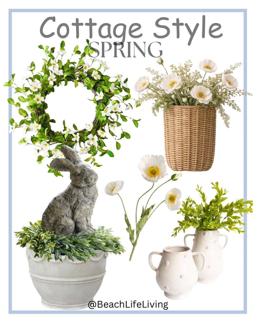 Cottage Style Front Porch Spring Decor 

#LTKHome #LTKSeasonal #LTKFestival