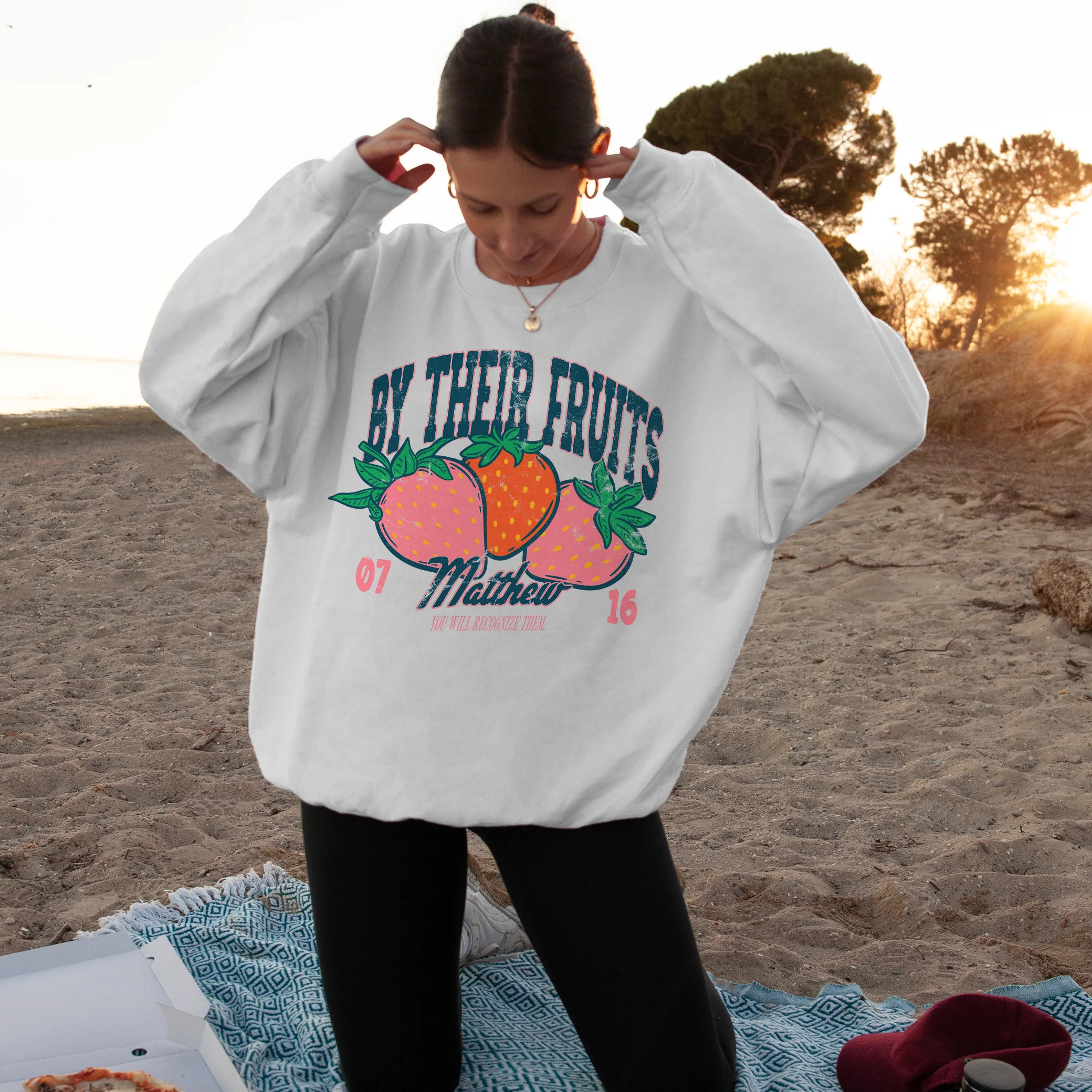 By Their Fruits Crewneck Sweatshirt | Gods Love Overcomes