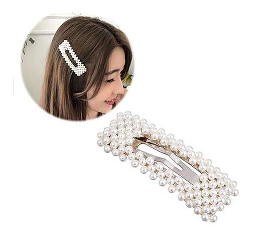 2PCS Sweet Imitation Pearl Hair Clips Hairpin Simple Fashion Alloy BB Hairgrip Hair Accessories f... | Amazon (US)