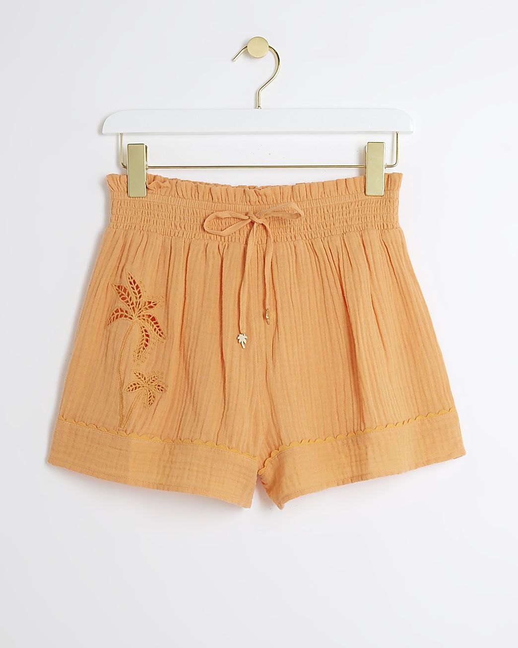 Orange textured beach shorts | River Island (UK & IE)