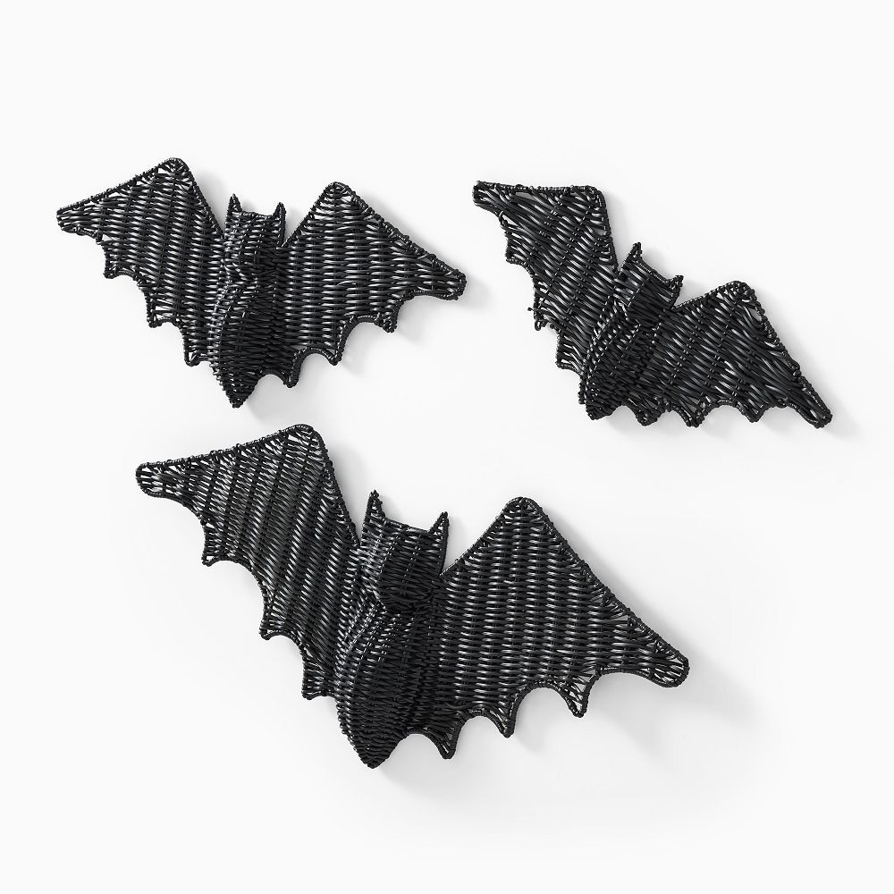 Petite Plume Rattan Bat Wall Decor (Set of 3) | West Elm (US)