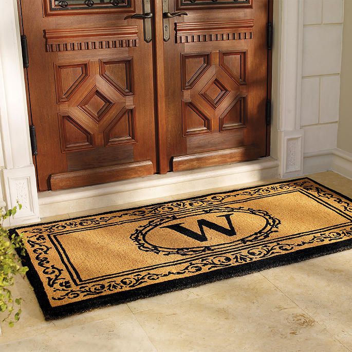 Hudson Monogrammed Coco Door Mat | Frontgate | Frontgate