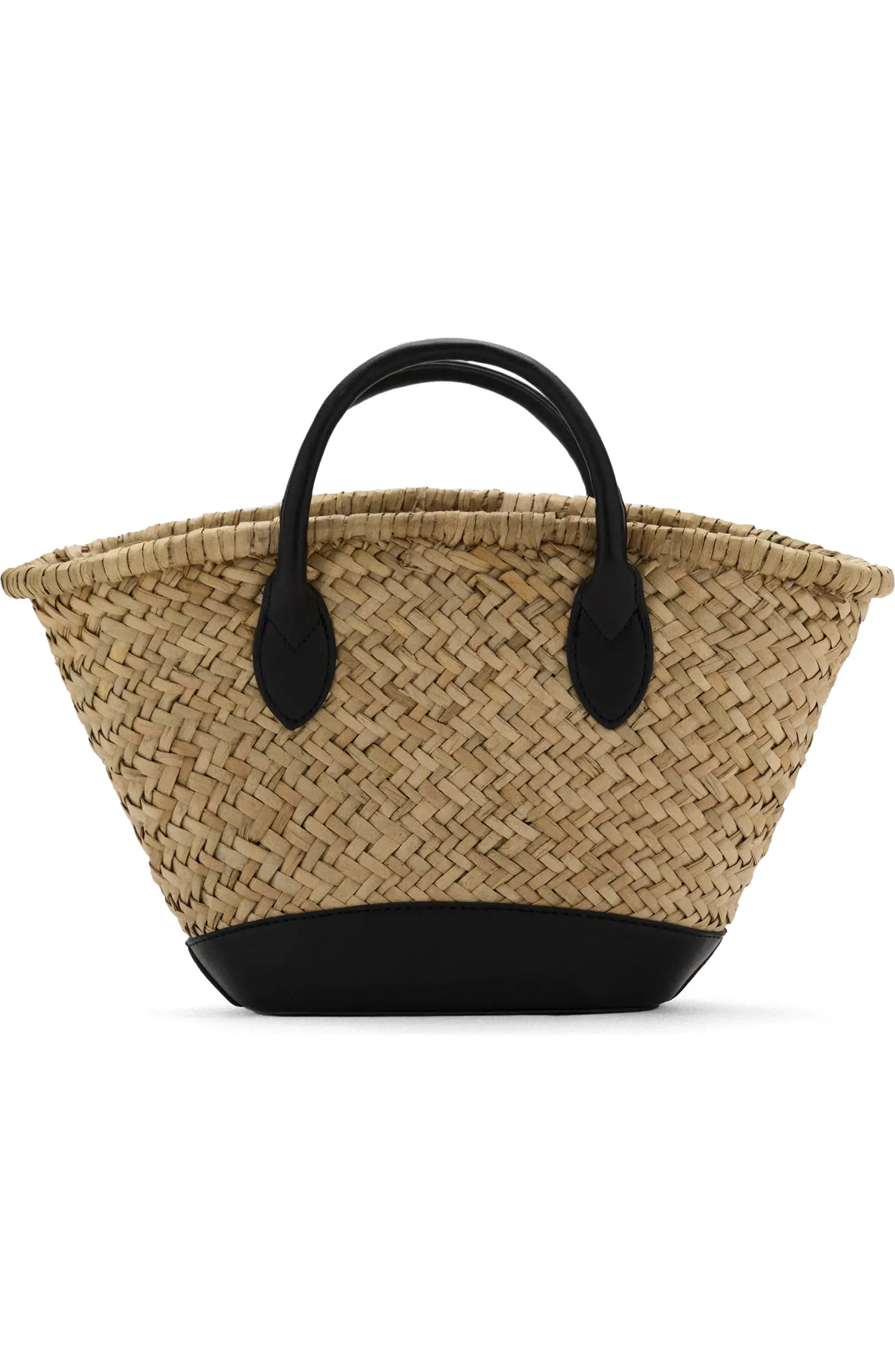 MANGO Small Double Handle Natural Fiber Crossbody Bag | Nordstrom | Nordstrom