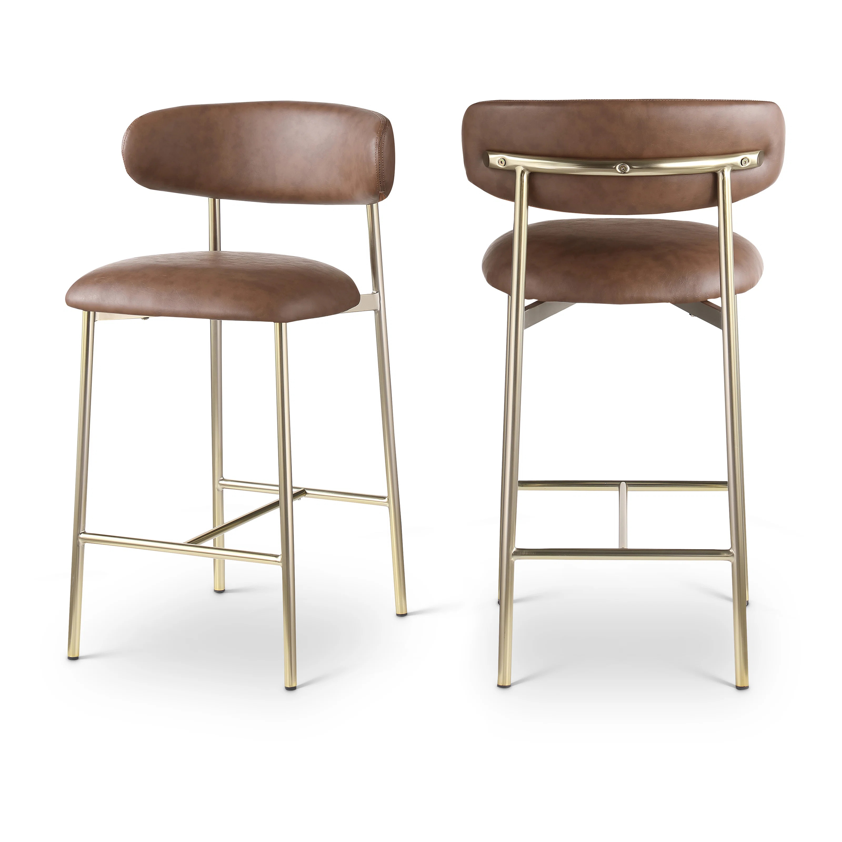 Everly Quinn Hikmat Vegan Leather Counter Stool & Reviews | Wayfair | Wayfair North America