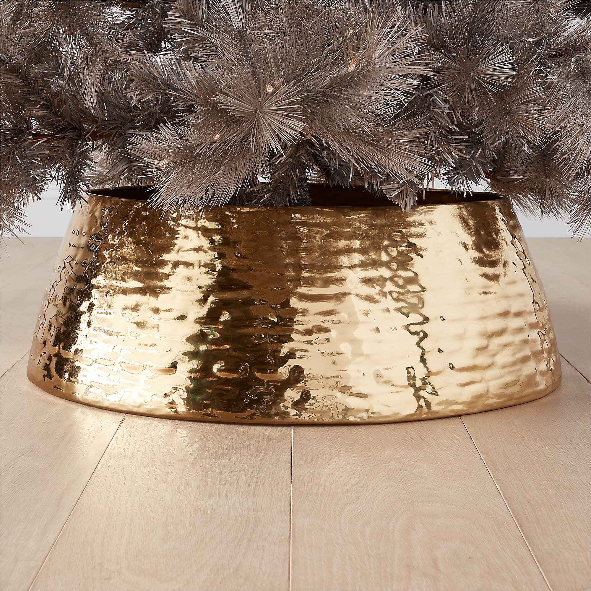 Liquid Brass Christmas Tree Collar + Reviews | CB2 | CB2