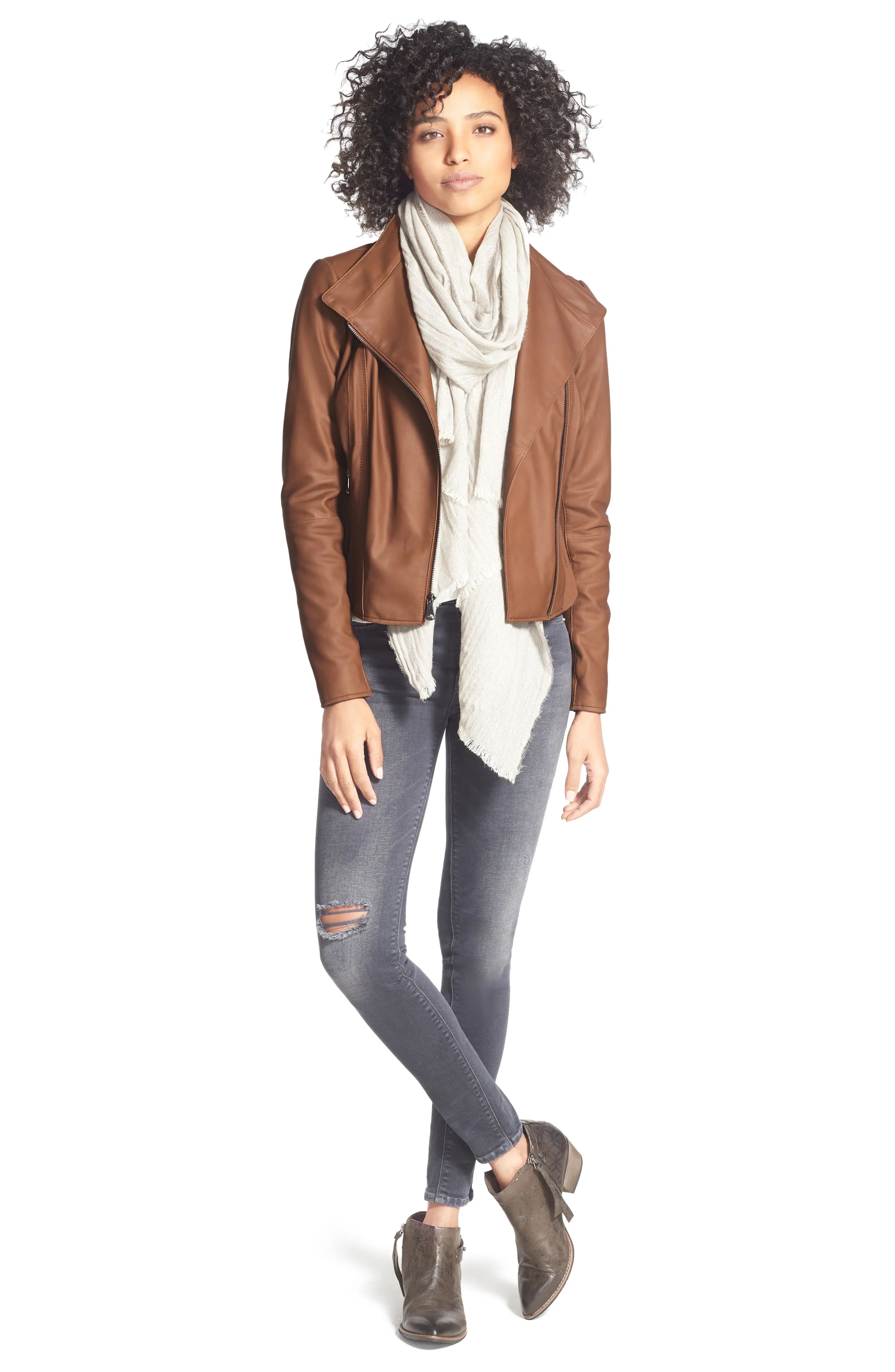 Marc New York by Andrew Marc Felix Stand Collar Leather Jacket | Nordstrom | Nordstrom