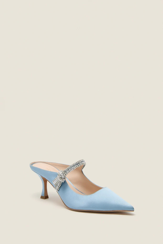 Powder Blue Satin Mae Heels | Tuckernuck (US)