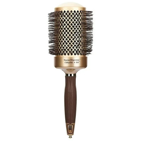 Olivia Garden NanoThermic Ceramic + Ion Round Thermal Hair Brush NT-64 (2 3/4 ) gold and chocolate | Walmart (US)