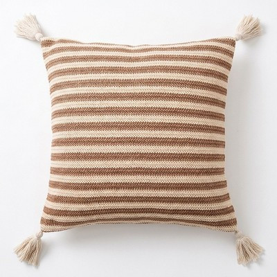 Alilang Boho Neutral Textured Accent Throw Pillow Cover - Brown | Target