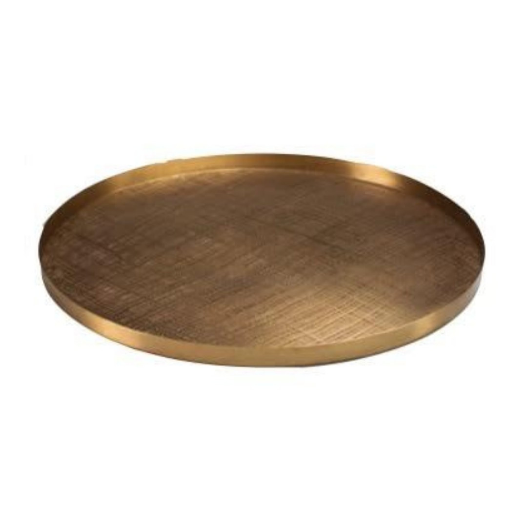 Antique Brass Etched Tray | Megan Molten