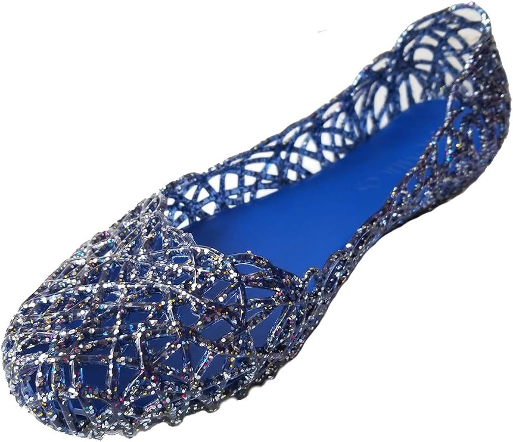 Womens Sandals Flat Jelly Shoes Slip On Hollow Out Loafers… | Amazon (US)