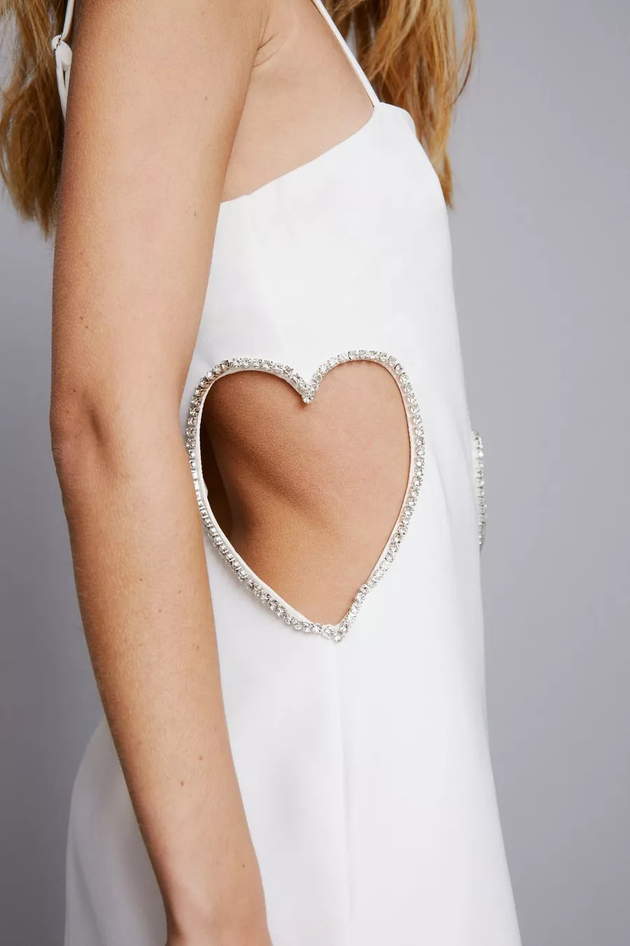 Premium Cut Out Embellished Heart Tailored Dress | Nasty Gal (US)