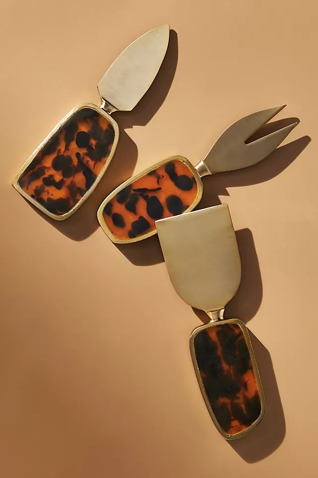 Tortoise Cheese Knives, Set of 3 | Anthropologie (US)