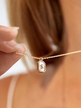 Gold & Mother of Pearl Initial Necklace - Mother Of Pearl | BaubleBar (US)