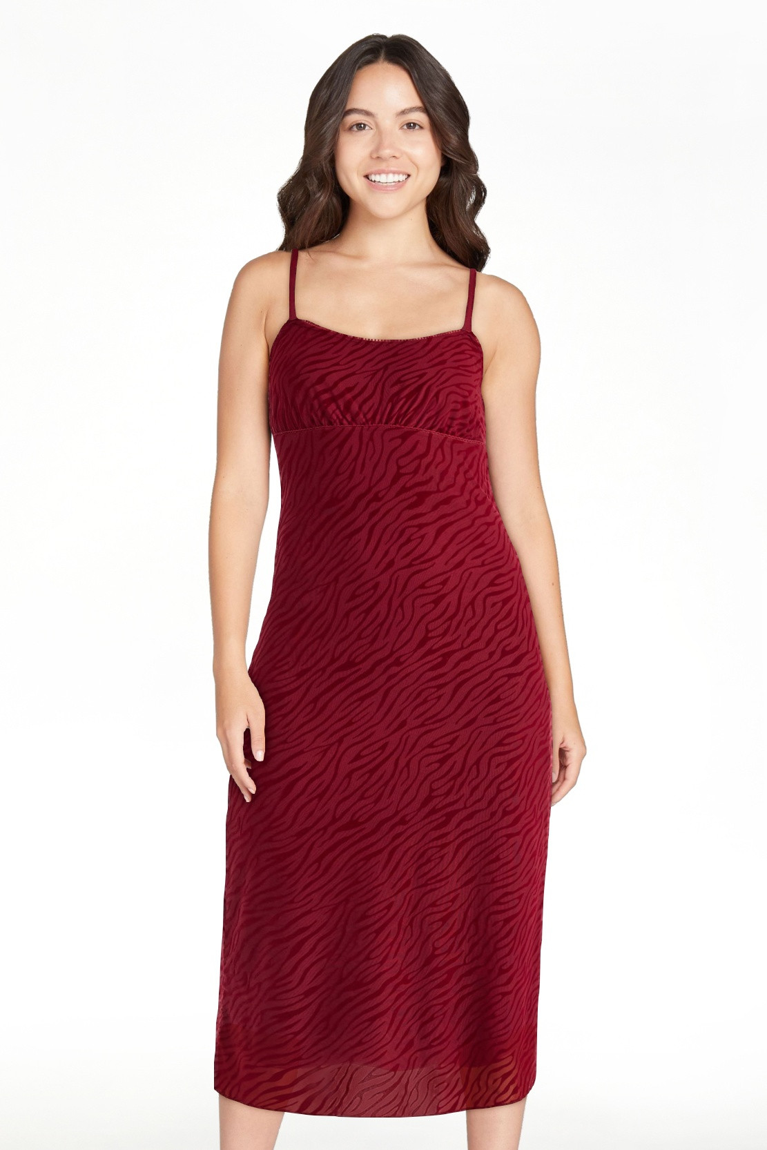 Madden NYC Women’s Burnout Velvet Midi Dress, Sizes XXS-XXL | Walmart (US)
