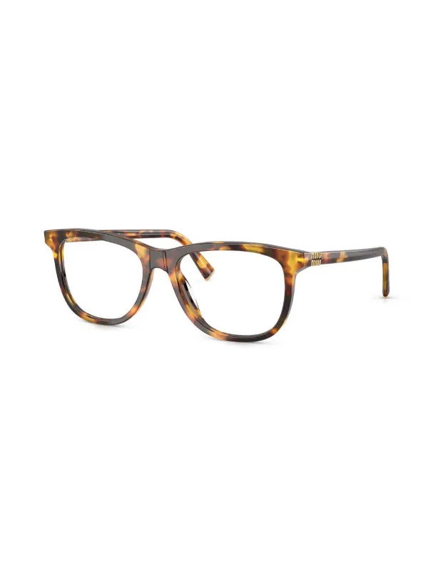 Miu Miu Eyewear MU 01WV Glasses  | Brown | FARFETCH | Farfetch Global