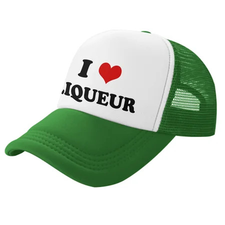 I Heart Liqueur Love Food Funny Trucker Hat Baseball Cap Unisex Green | Walmart (US)