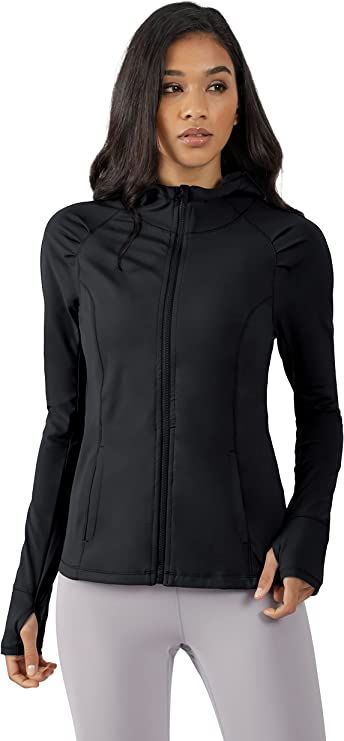 Yogalicious Womens Long Sleeve Full Zip Up Hoodie Jacket | Amazon (US)